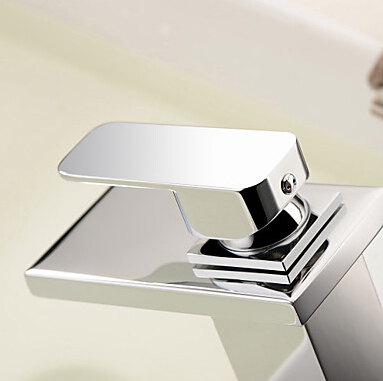 brass waterfall bathroom sink faucet chrome basin mixer tap
