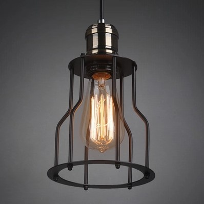 60w american country retro loft style vintage lamp industrial pendant light with metal frame edison bulb,lamparas
