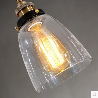 60w edison pendant light fixtures vintage industrial lighting with glass lampshade in retro loft style ,lamparas colgantes