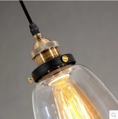 60w edison pendant light fixtures vintage industrial lighting with glass lampshade in retro loft style ,lamparas colgantes