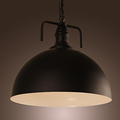 60w retro loft style edison vintage industrial pendant light lamp for home lighting,with black hemisphere shade