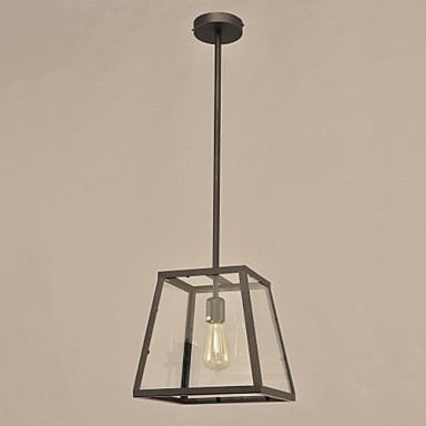 60w retro loft style vintage industrial pendant light lamp with with glass shade,lustres de sala teto