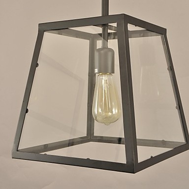 60w retro loft style vintage industrial pendant light lamp with with glass shade,lustres de sala teto