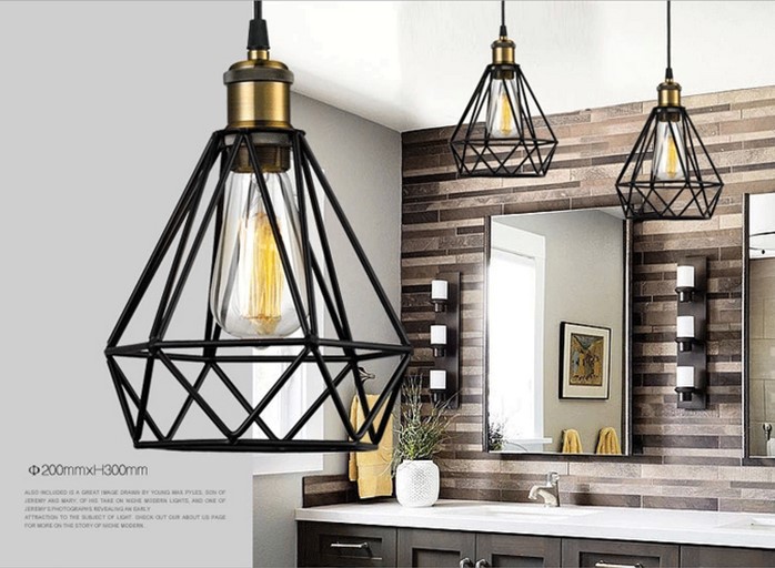 60w rh edison vintage lamp industrial pendant light fixtures with lampshade in loft style ,lamparas colgantes