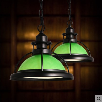 american country style led vintage pendant lamp for dinning room glass lampshade ,lamparas de teto techo colgantes