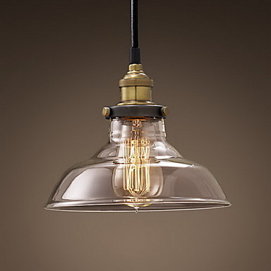 american loft style edison vintage industrial pendant light lamp in transparent shade