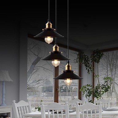 american retro loft style vintage industrial pendant lighting lamp with 3 lights,lustres de sala teto