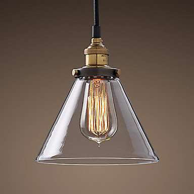 loft style industrial edison vintaget pendant light lamp in glass shade