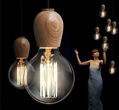 mutto retro loft style industrial vintage lamp pendant lights fixtures wood lamp,pendente de teto
