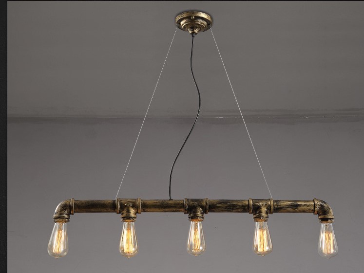 retro loft style vintage industrial pendant light fixtures with edison bulbs ,water pipe lamp lamparas vintage industrial
