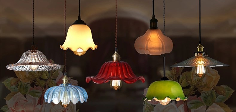vintage industrial lighting pendant light with glass lampshade loft edison lamp ,lamparas colgantes de sala teto pendente