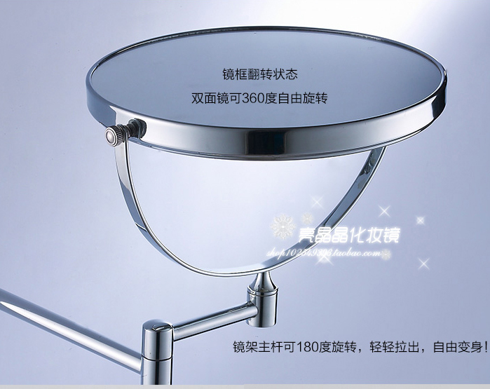 mother's day lady gift bathroom wall mounted double side round 3x to 1x magnify makeup mirror bathroom furniture 1208