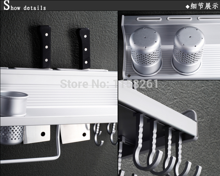 space aluminium multi-function kitchen tool rack shelves holder hanger kitchen drop kitchen aid yh-2152