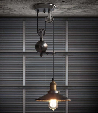 restoring ancient ways industrial style american country vintage pulley pendant lights line adjustable pendant lamps for home