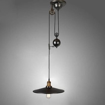 single arm vintage american country loft edison lifting industrial pulley pendant light adjustable wire lamps bar decor lighting