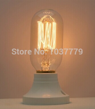 to usa 16pcs /lot t45 filament old style edison filament bulb e27 vintage handmade art decorative lamps