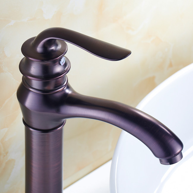 oil-rubbed bronze countertop single lever basin faucet deck mounted bathroom sink mixer taps one hole r1618a