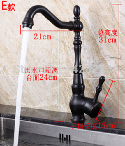 long neck single lever oil rubbed bronze bathroom and cold basin sink faucet deck mounted