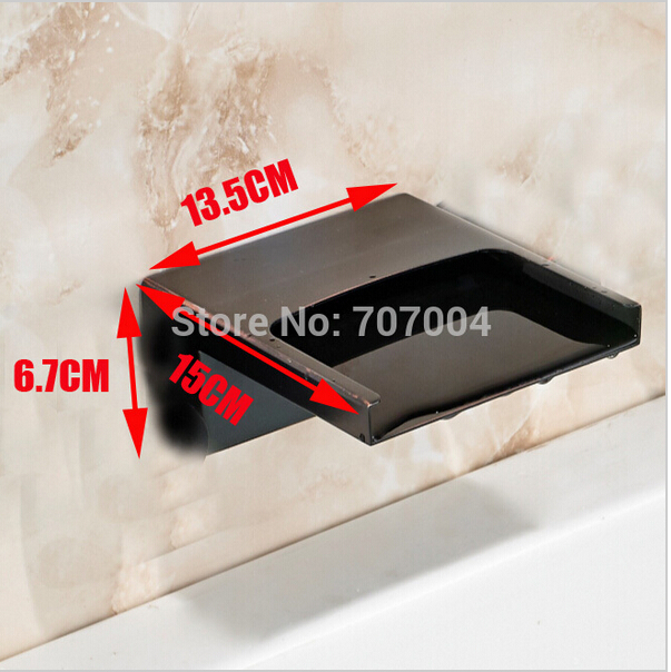 luxury color changing led waterfall basin faucet wall mount single handle bathroom sink mixer taps oil rubbed bronze