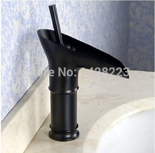 oil-rubbed bronze waterfall bathroom basin faucet single lever deck mounted basin mixer tap