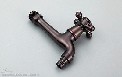 oil rubbed color washing machine faucet copper mop pool laundry sink tap cold water bibcocks