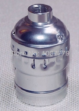 100pcs/lot silver color aluminum e27 pendant lamp accessories lamp holder no switch