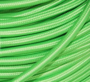 12 meters green color edison filament bulb pendant lamp cable fabric textile wire