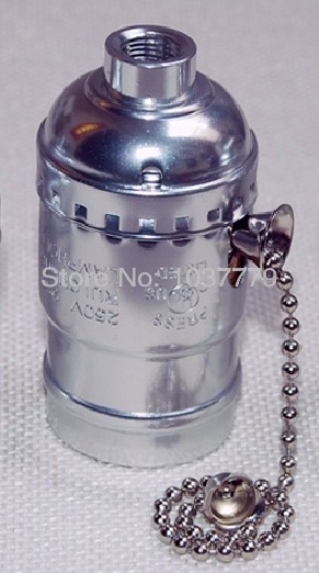 50pcs/lot silver color aluminum e27 pendant lamp accessories lamp holder