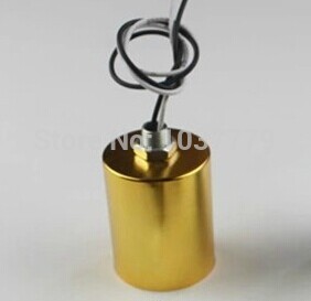 50pcs/lot whole gold color e27 ceramic pendant lamp holder aluminum lamp sockets