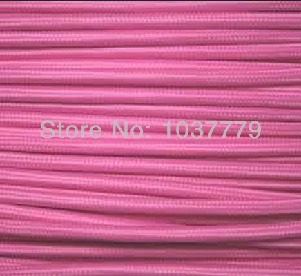 6 meters pink color edison vintage pendant lamp cable fabric textile retro wire cord