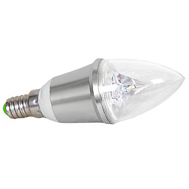 6pcs/lot e14 led candle light lamp bulb 3w 240lm ac110/220v warm white/white for home