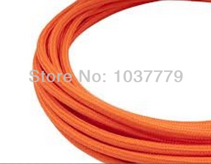 orange color textile fabric cable for vintage edison pendant lights