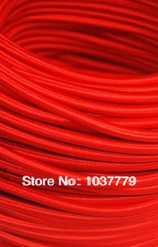 red color fabric cable