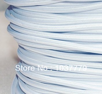 white color fabric cable