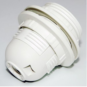 wholes purchase price of e27 white plastic lamp base holders