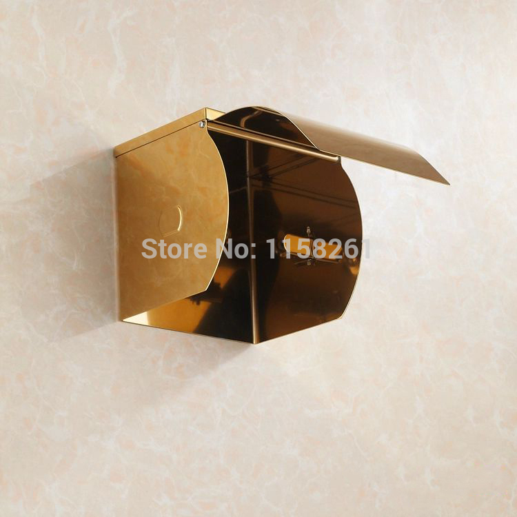 accessories banheiro gold finish bathroom tissue holder /toilet paper holder/paper roll holder bathroom accessories/ hj-126k