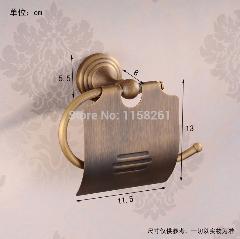 antique bronze finishing paper holder/roll holder/tissue holder, brass construction bathroom accessories hj-1207f