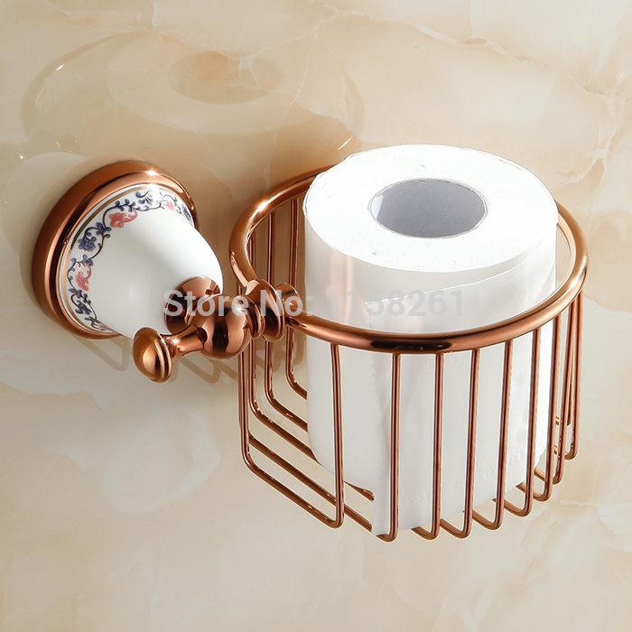 gold rose gold paper towel basket basket / toilet paper holder toilet paper holder towel rack bathroom accessories xl-3325e