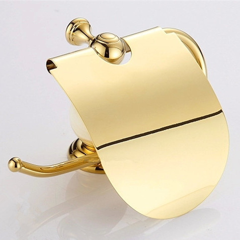 jade & brass gold paper box roll holder toilet gold paper holder tissue box bathroom accessories hy-40a