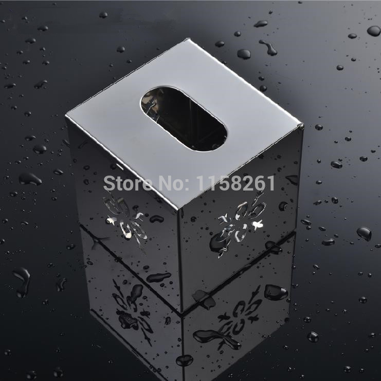 stainless steel tissue holder box pumping tissue napkin box case toilet paper dispenser cover holder storage bk6806-15