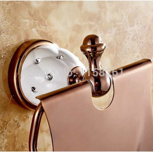 toilet paper holder,roll holder,tissue holder,solid brass rose gold finished-bathroom accessories products 5308