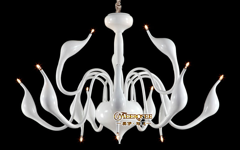 12 lights white swan chandelier light fitting/ lamp/ lighting fixture d820mm h550mm sw l12