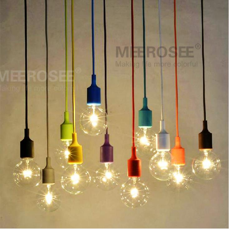 colorful e27 socket pendant light suspension drop lamp modern vintage edison bulbs bar restaurant muuto pendant lamp