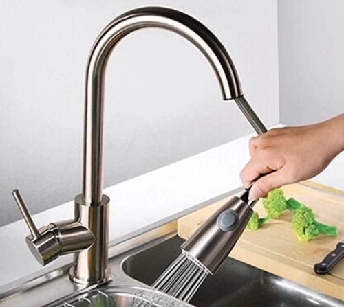 kitchen faucet pull out and cold water kitchen tap nickel brushed mixer kitchen sink tap