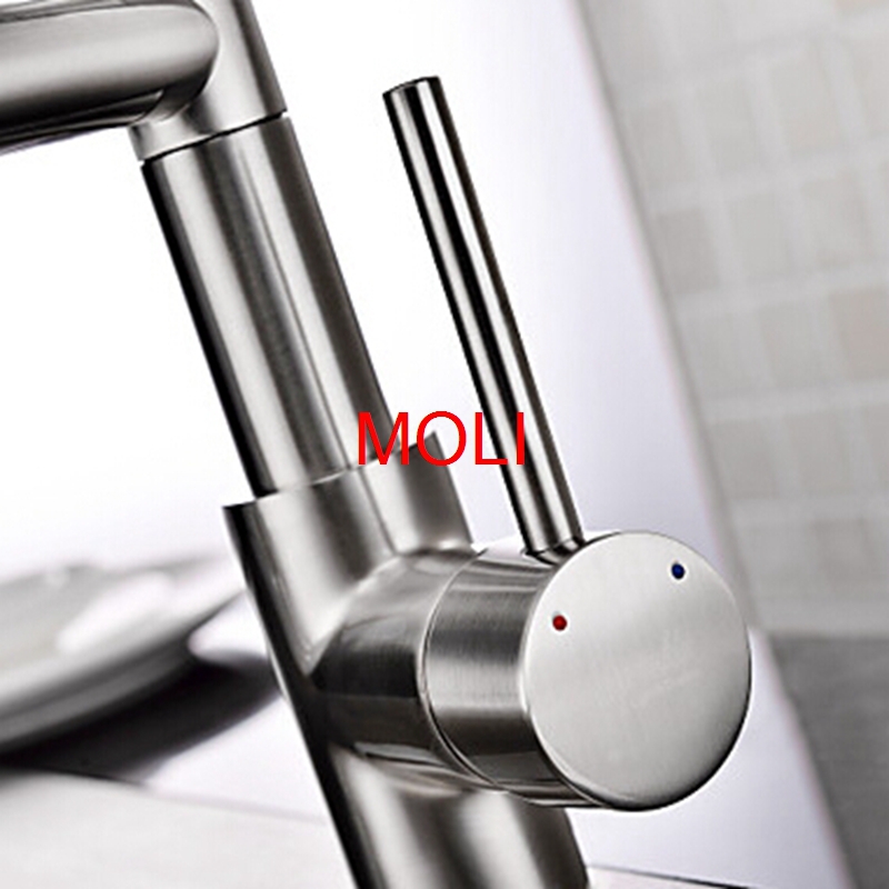 solid brass nickel brushed kitchen faucet deck mounted pull down torneiras with two spray led light water tap