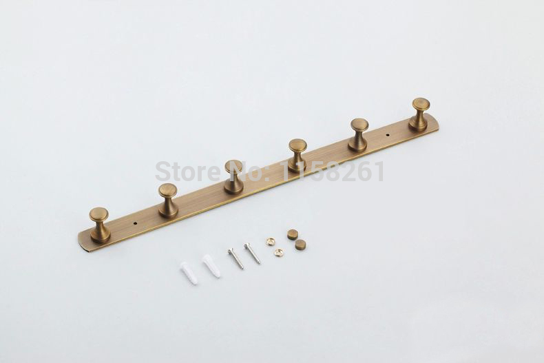 6hooks modern style robe hook,clothes hook,solid brass construction antique finish,bathroom products,bath accessories hj-913f-6