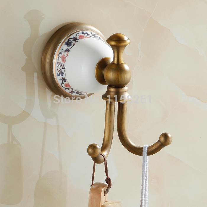 bathroom copper coat hooks antique blue&white porcelain double hook wall mounted coat hook single bathroom 3318f