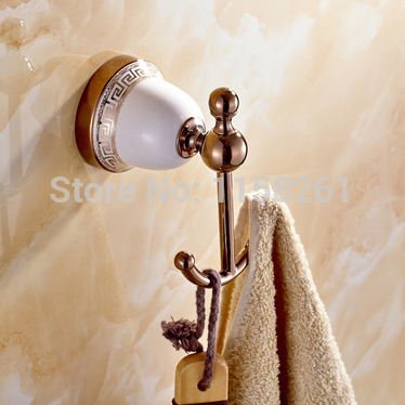 new design robe hook,clothes hook,solid brass construction rose golden finish bath hardware accessory home decoration 5701