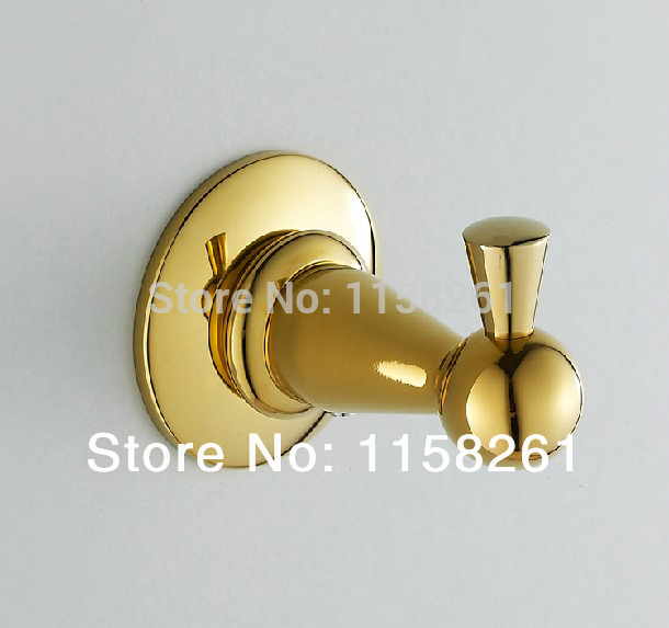 new design robe hook,clothes hook,solid brass construction with golden finish bath hardware accessory st-3193