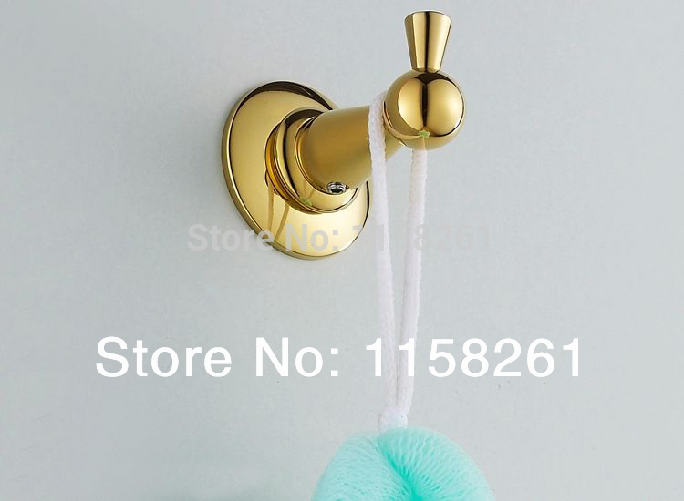 new design robe hook,clothes hook,solid brass construction with golden finish bath hardware accessory st-3193